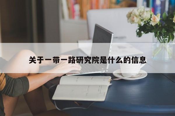 关于一带一路研究院是什么的信息